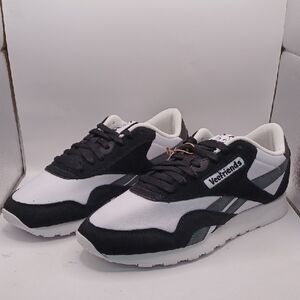 NEW Reebox X Ortholite Classic Nylon Sneaker-Black/Grey/White Men Size 9.5 US